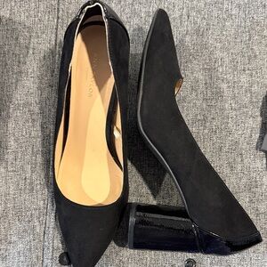 Ann Taylor Black Block Heel Pumps